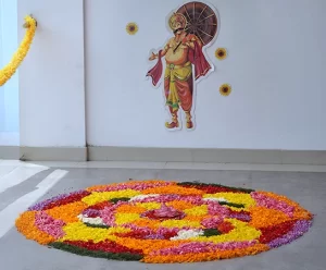 Pookkalam with maveli